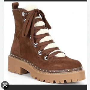 Steve Madden Rainier suede ankle boots size 6 brown fall winter lace up boots